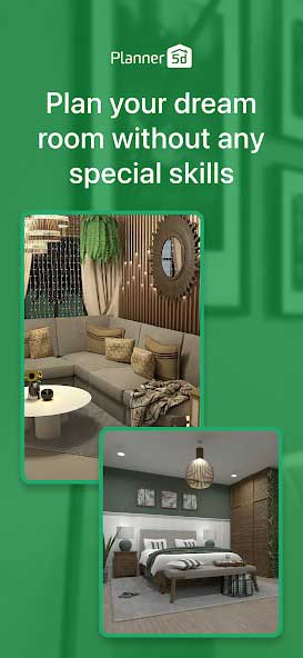 نمایی از داخل اپلیکیشن planner-5d