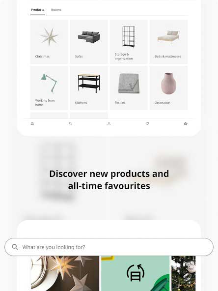 نمایی از داخل اپلیکیشن طراحی دکوراسیون داخلی IKEA-Place